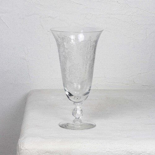 Cherokee Rose Etched Glass